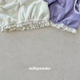 [milk powder] Fleece lace vest