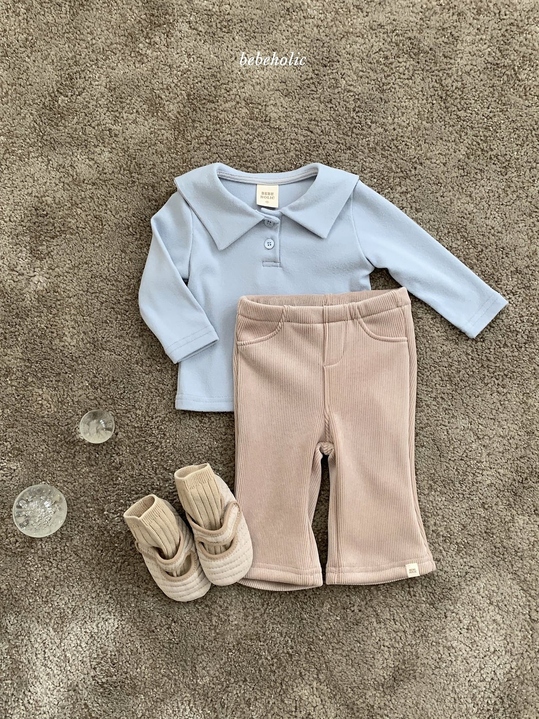 [bebeholic] Basil rib flare pants
