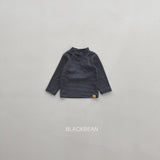 [BLACK BEAN] Stripe halfneck tee