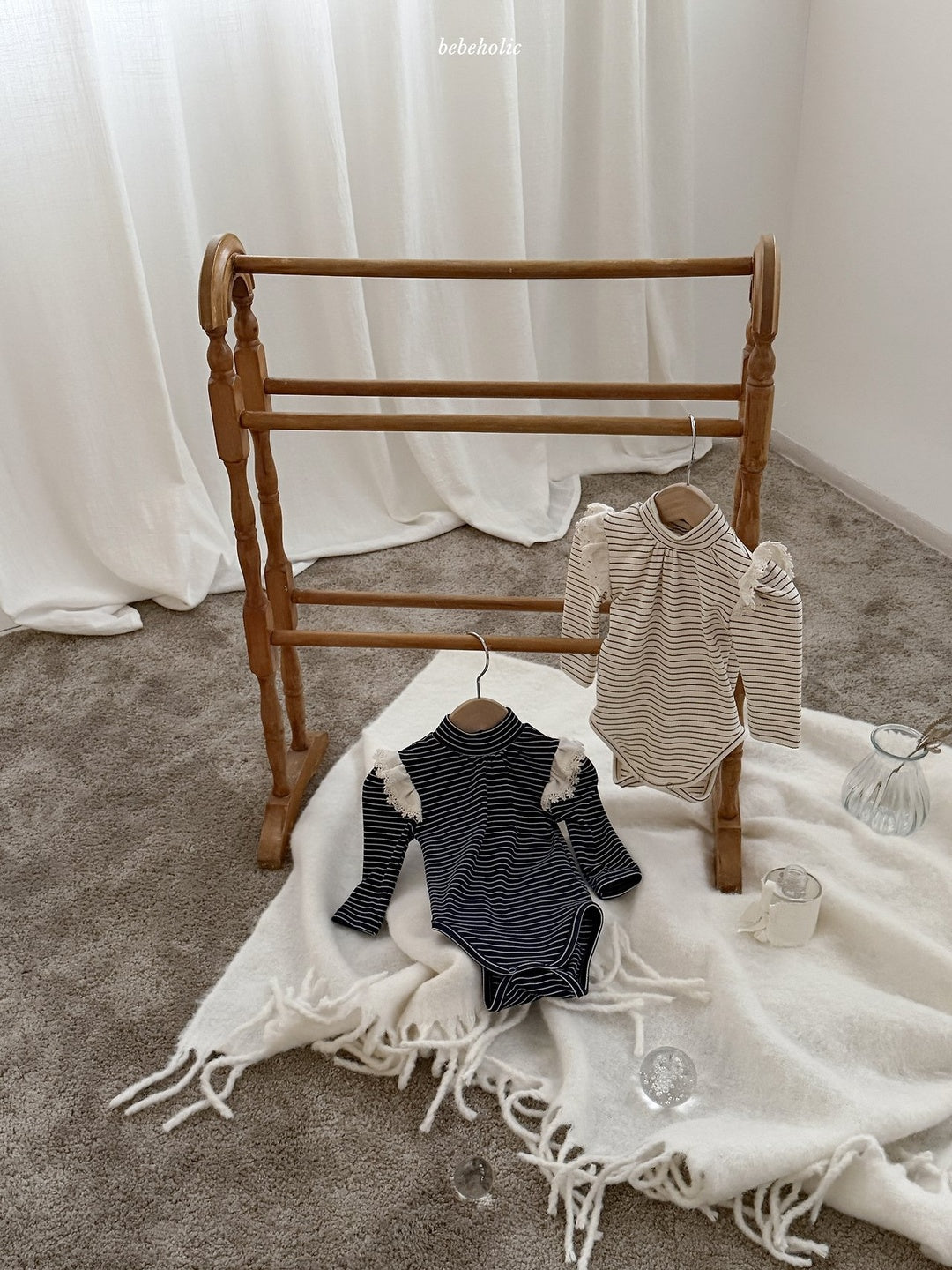 [bebeholic] Ronny stripe wing rompers