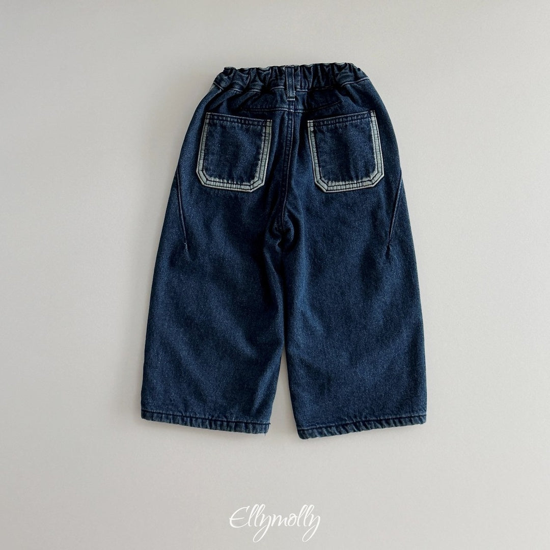 [ELLY MOLLY] Line week denim pants