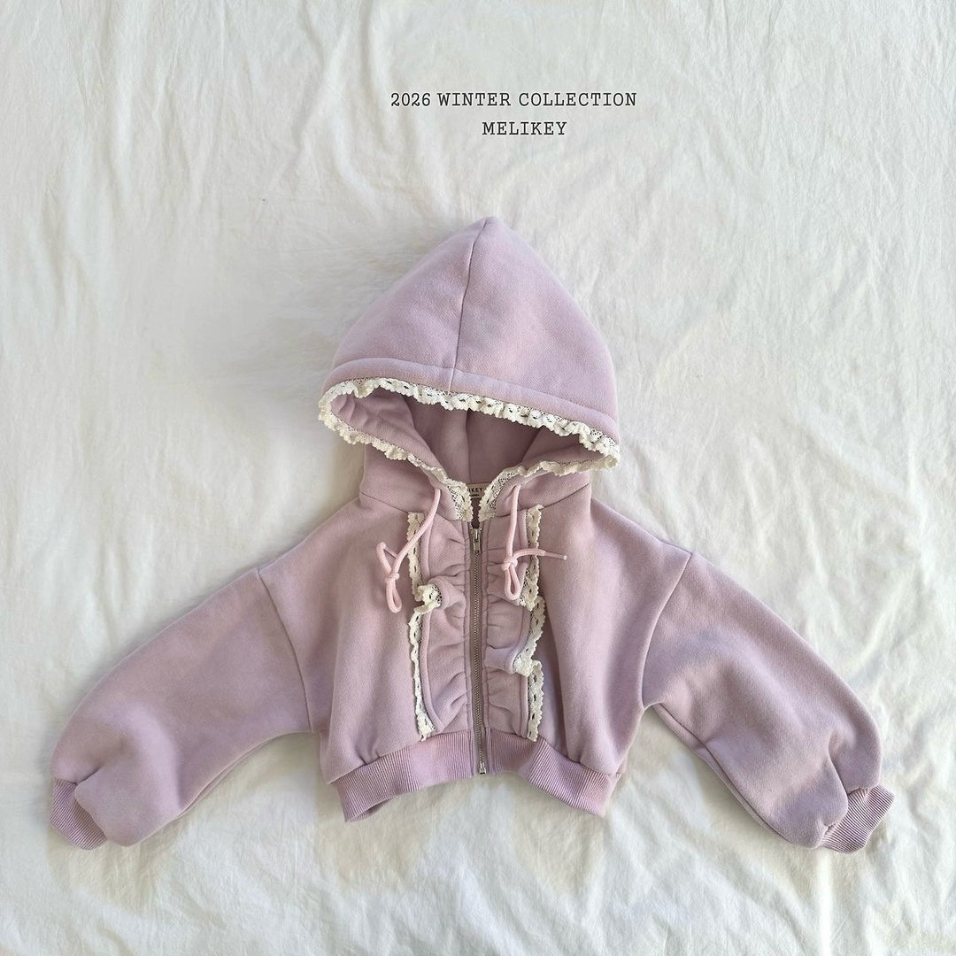 [Melikey] Juju frill hood zip-up