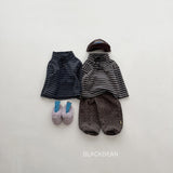 [BLACK BEAN] Crayon stripe bottleneck tops