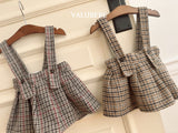 [valubebe] Marv check pleats skirt