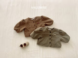 [valubebe] Ribbon puff wool jacket