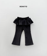 [BONITO] Velvet frill flare pants