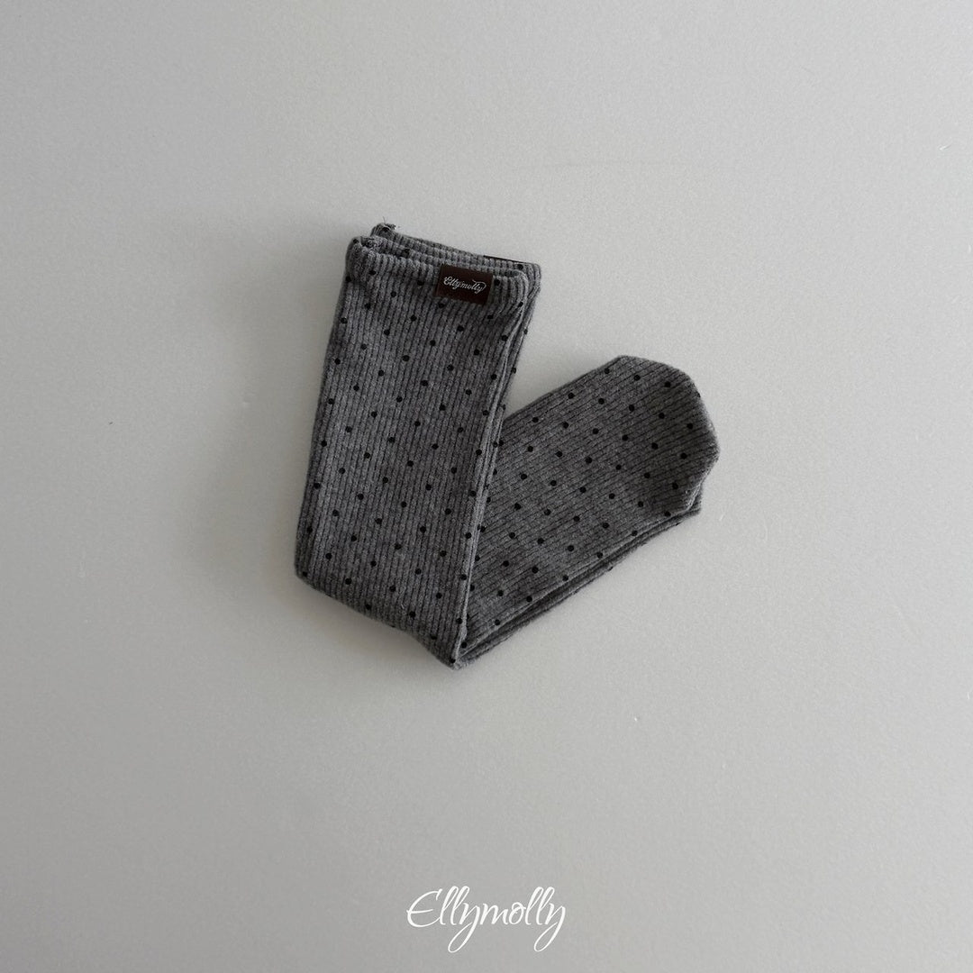 [ELLY MOLLY] Dot rib socks