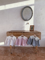 [bebeholic] Maple lace collar tee