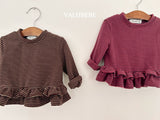 [valubebe] Uni stripe cancan tee