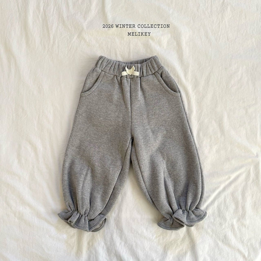 [Melikey] Pocket lace jogger pants