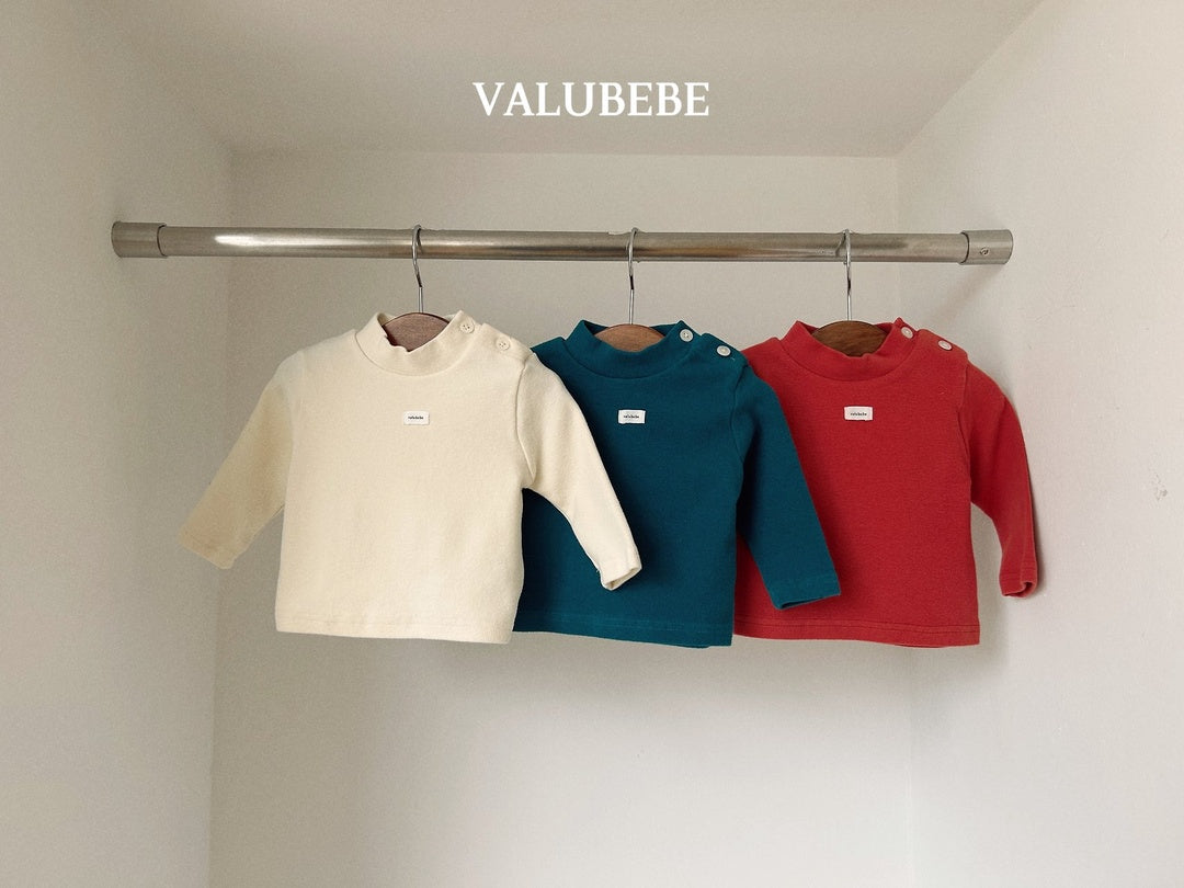 [valubebe] Solid half neck tee