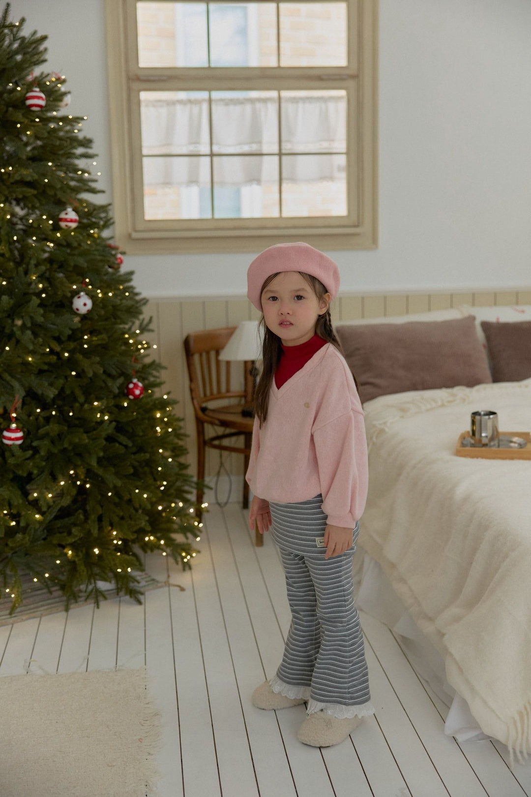 [berryberry] Cozy stripe skirt leggings