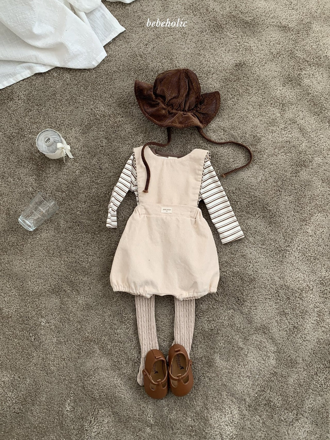[bebeholic] Pony suspender rompers