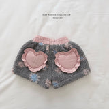 [Melikey] Heart flower boa shorts