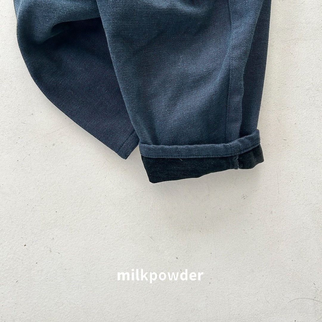 [milk powder] Velvet denim pants