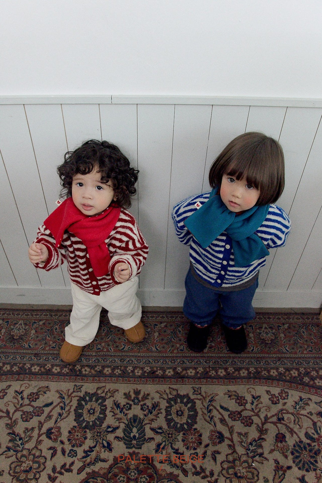 [PALETTE BEIGE] Stripe cardigan