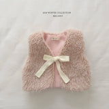 [Melikey] Cloud fur ribbon vest
