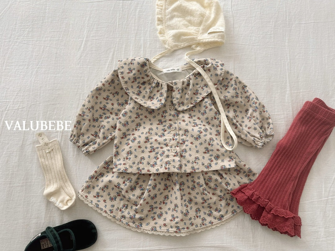 [valubebe] Garnet flower blouse