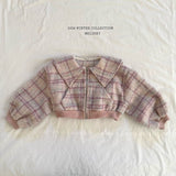 [Melikey] Wool check sailor jacket