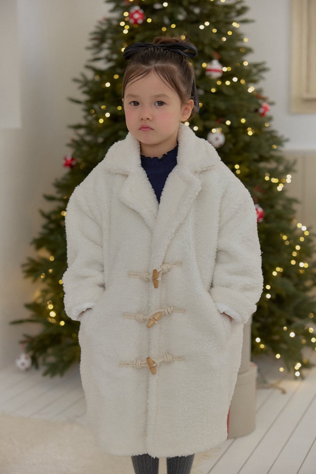 [berryberry] Fluffy toggle coat