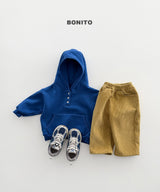 [BONITO] Round placket hood tee