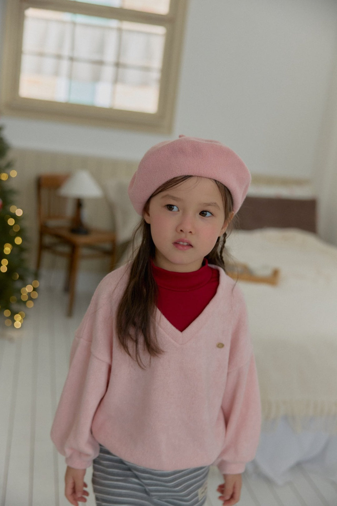 [berryberry] Wool bear V neck tops