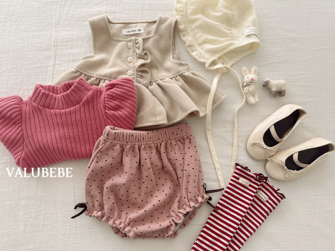 [valubebe] Heart ribbon bloomers