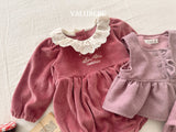 [valubebe] Embroidered velor suit