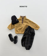 [BONITO] Check fleece jogger pants