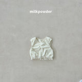 [milk powder] Fleece lace vest