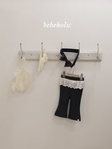 [bebeholic] Dot lace flare pants