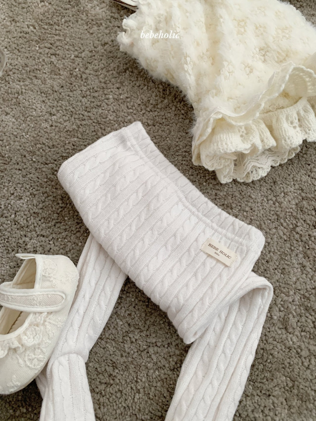 [bebeholic] Knit footed leggings