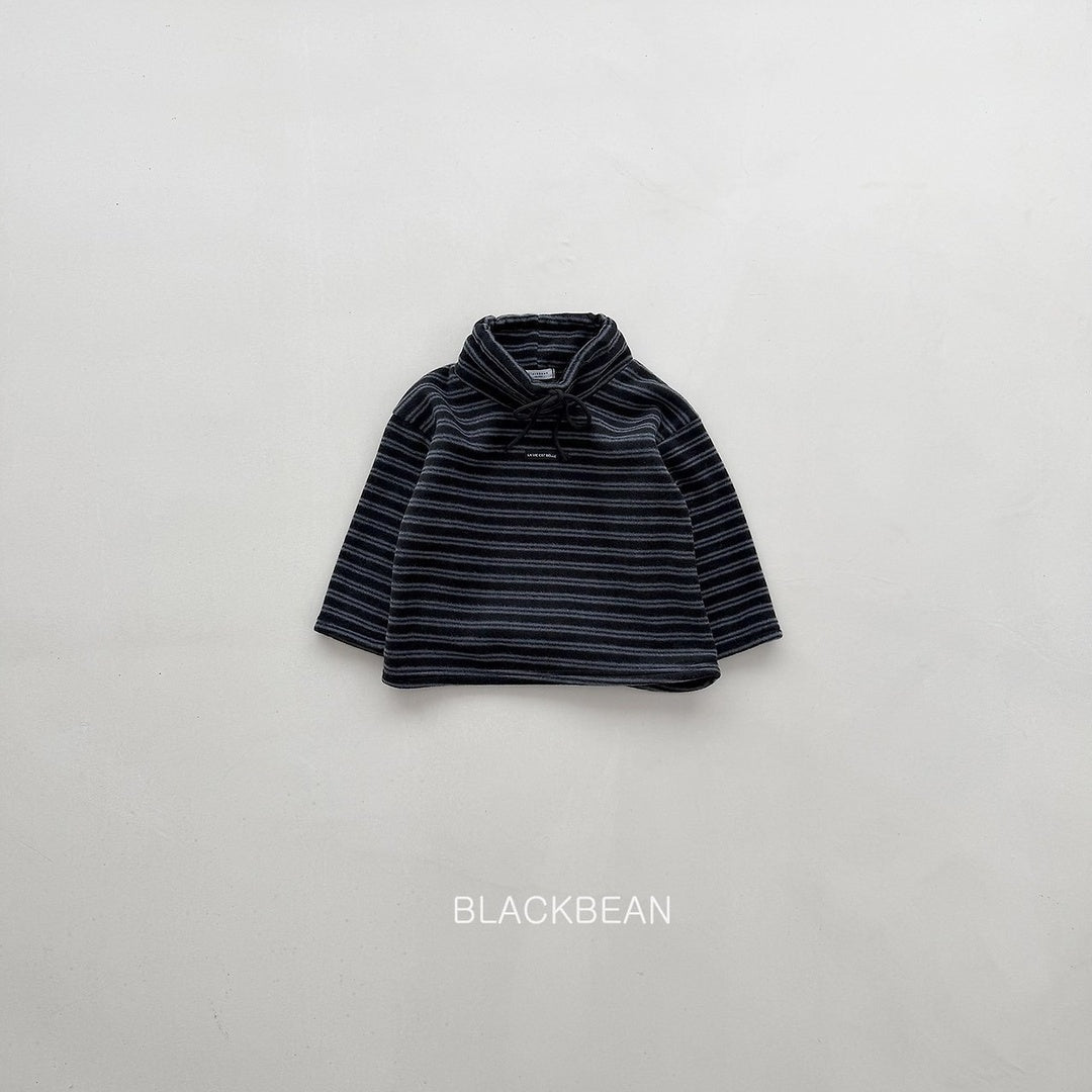 [BLACK BEAN] Crayon stripe bottleneck tops