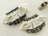 [valubebe] Checked lace bloomer