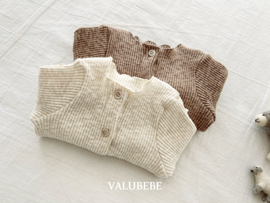[valubebe] Mellow rib cardigan