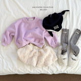 [Melikey] Rose fur pumpkin pants