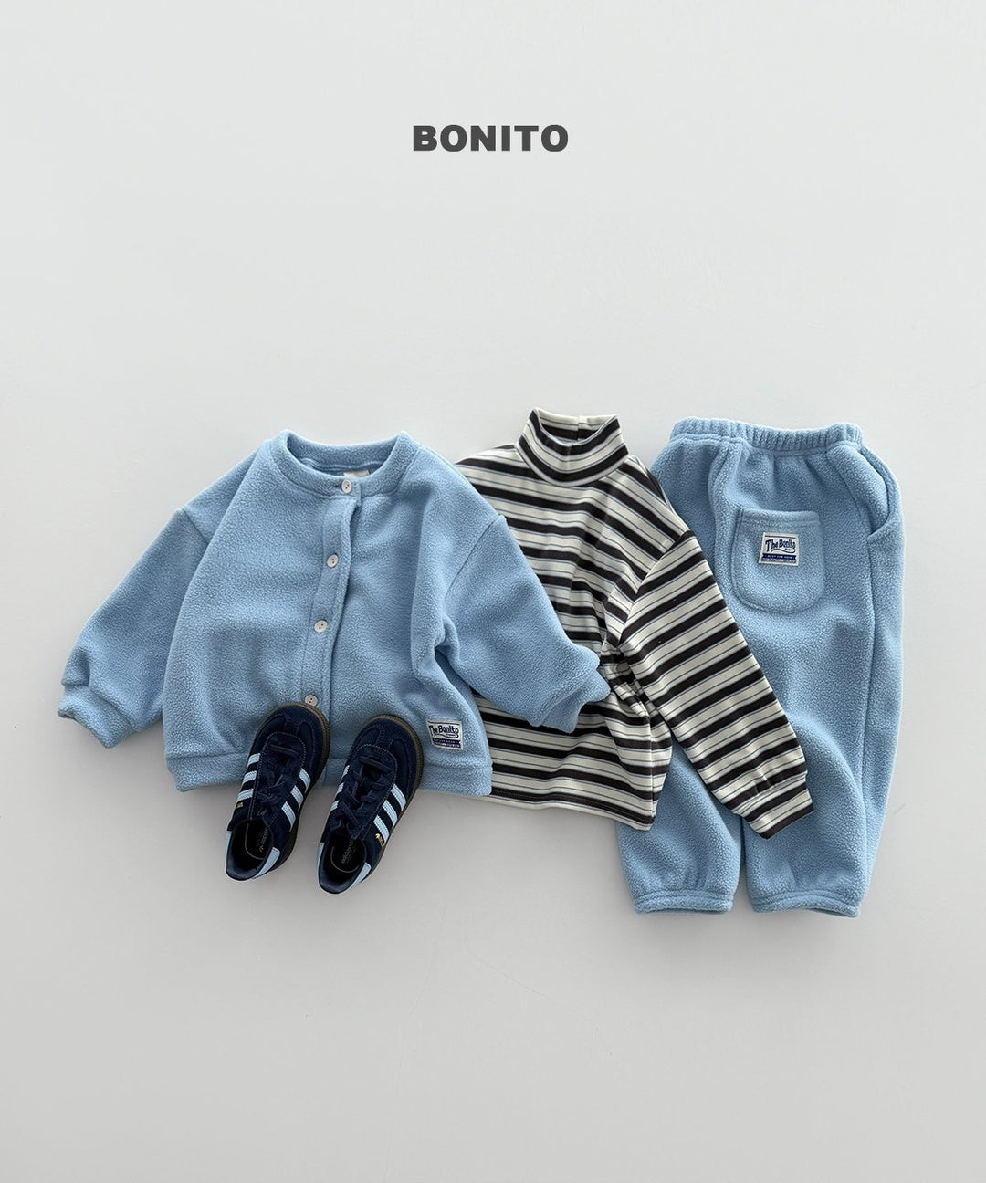 [BONITO] Retro loose halfneck tee