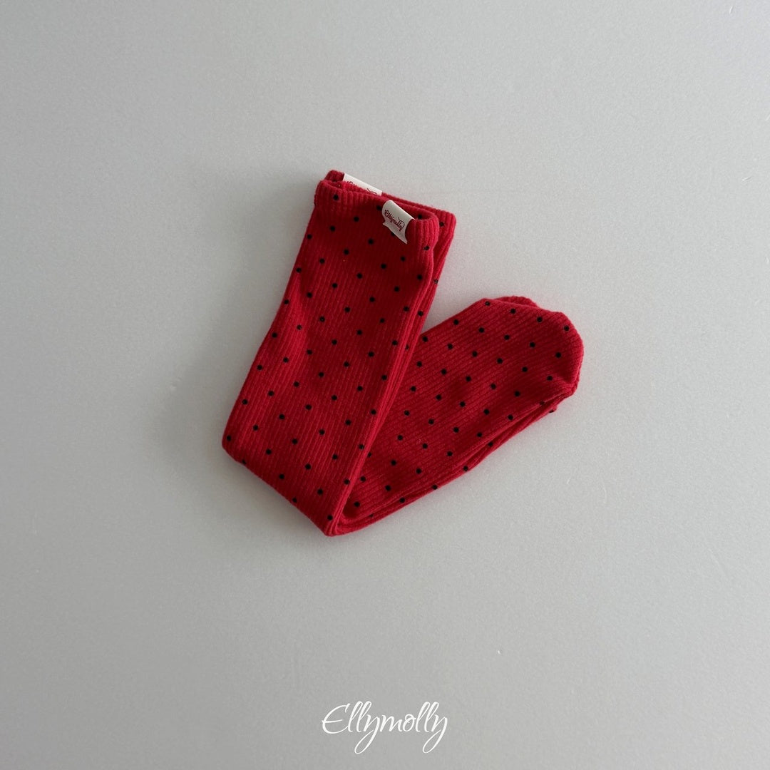 [ELLY MOLLY] Dot rib socks