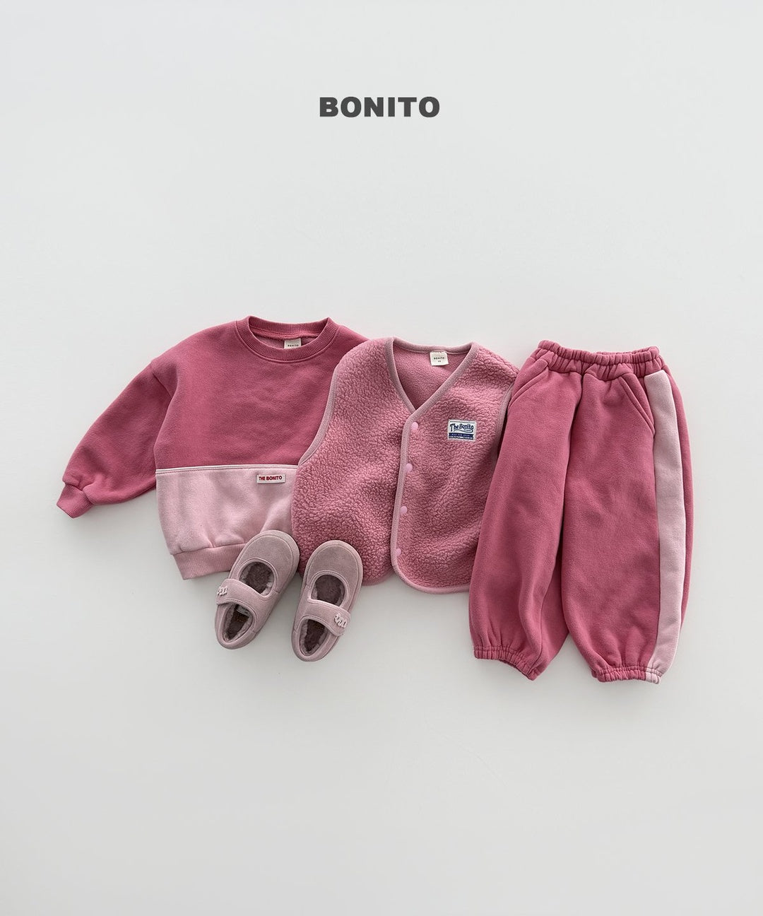 [BONITO] Side color block jogger pants