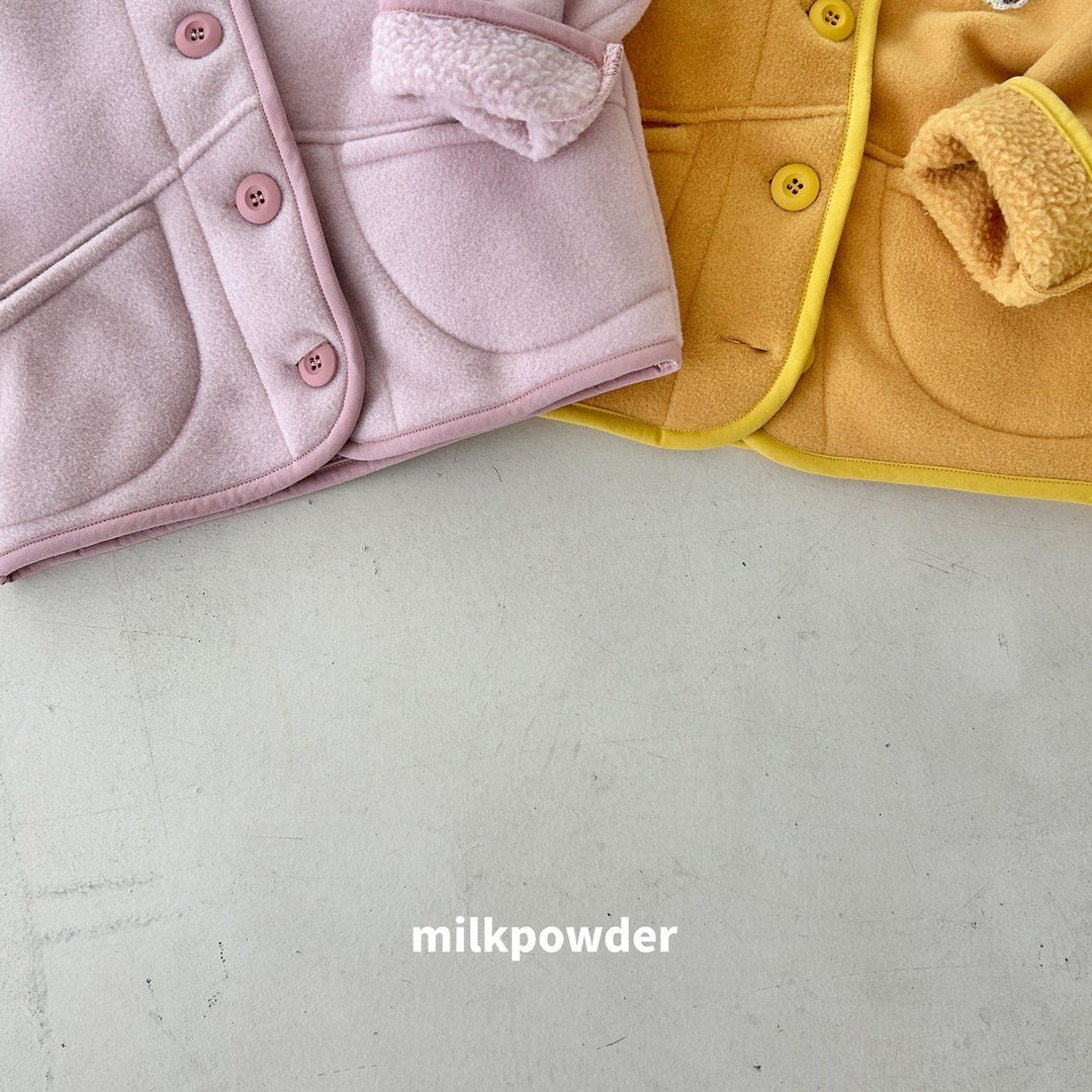 [milk powder] Puff cherry fleece jumper