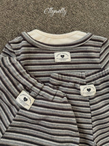 [ELLY MOLLY] Latte stripe balloon shorts