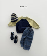[BONITO] Two-tone knit beanie