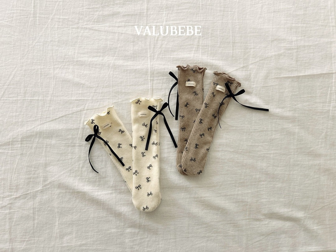[valubebe] Crown ribbon mellow socks