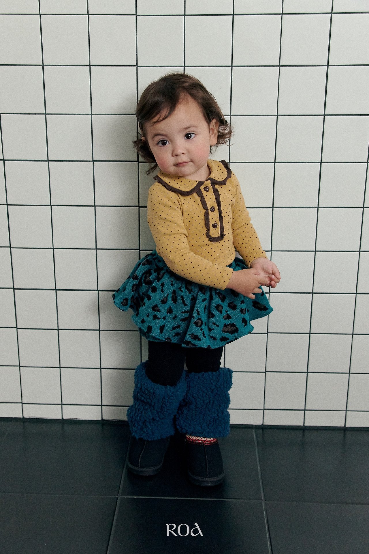 [ROA] Petit dot collar tops