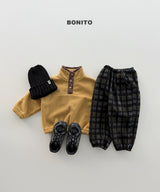 [BONITO] Check fleece jogger pants