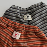 [ELLY MOLLY] Latte stripe balloon shorts
