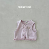 [milk powder] Warm fleece vest