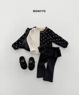 [BONITO] Velvet frill flare pants