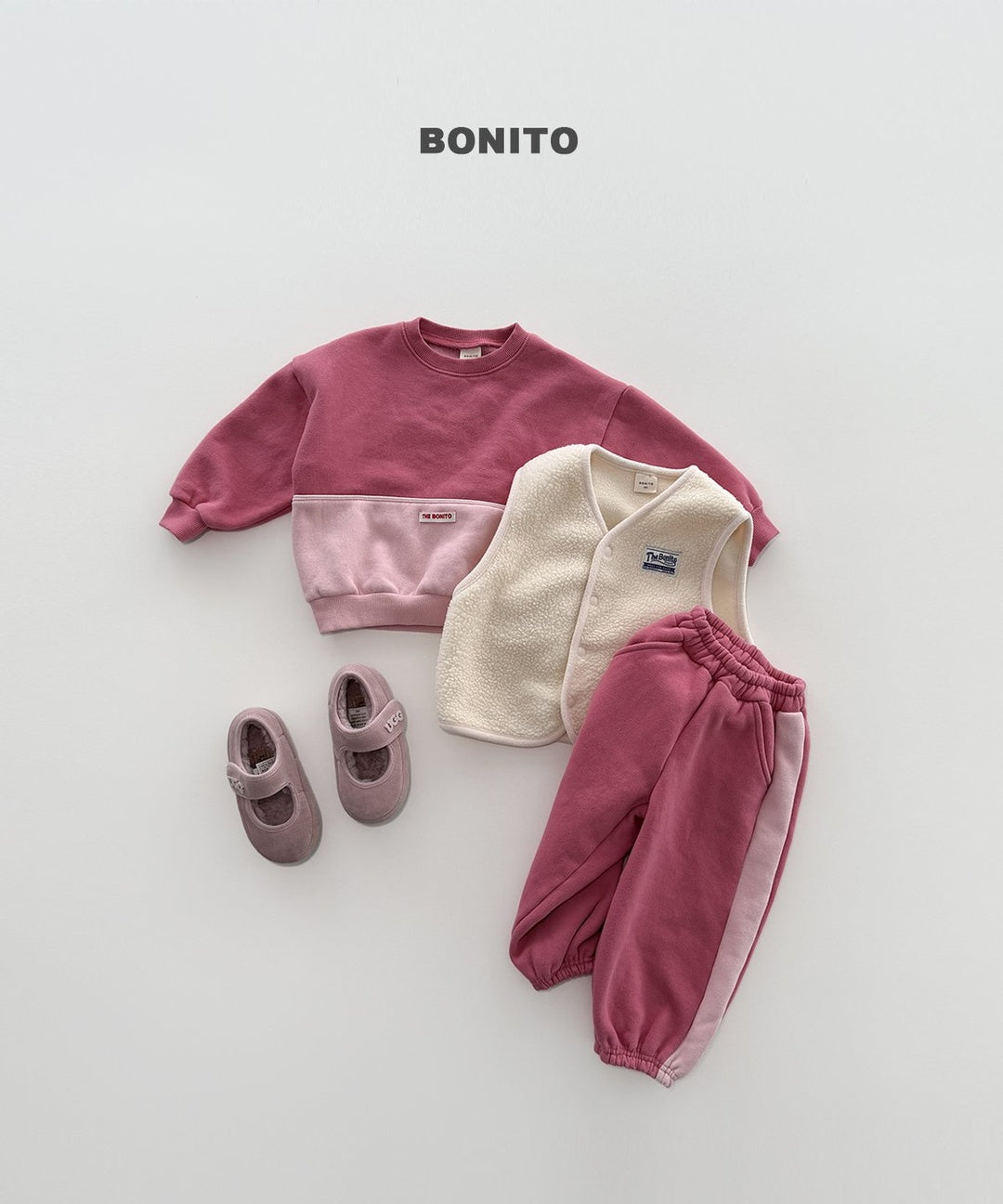 [BONITO] Side color block jogger pants