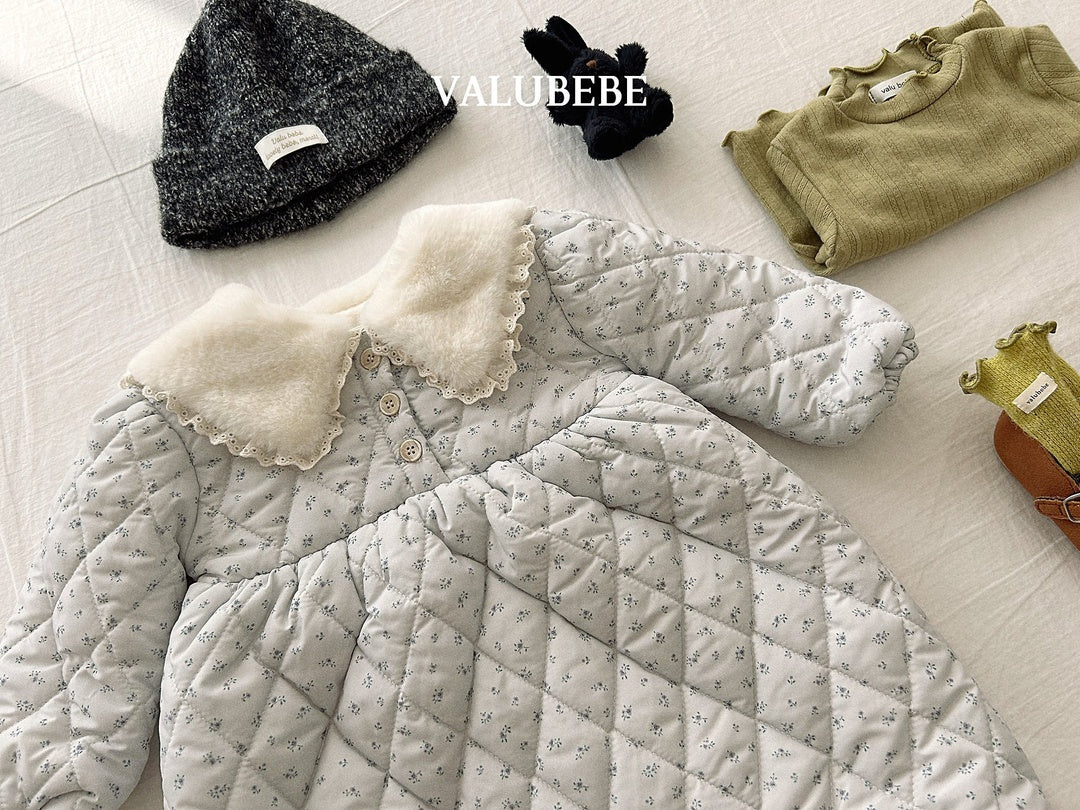 [valubebe] Sherbet flower padding suit